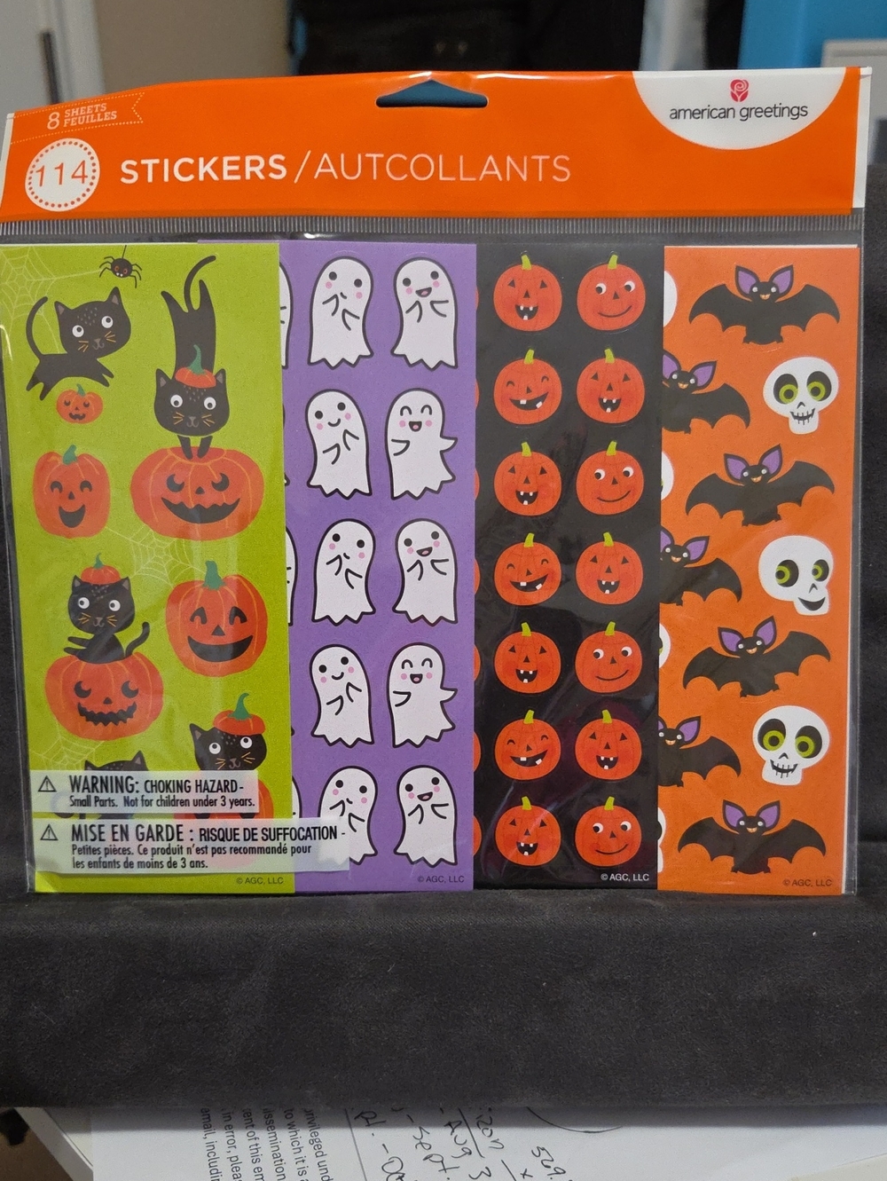 American Greetings Halloween Sticker Sheets - Orange, Black, Purple, Green